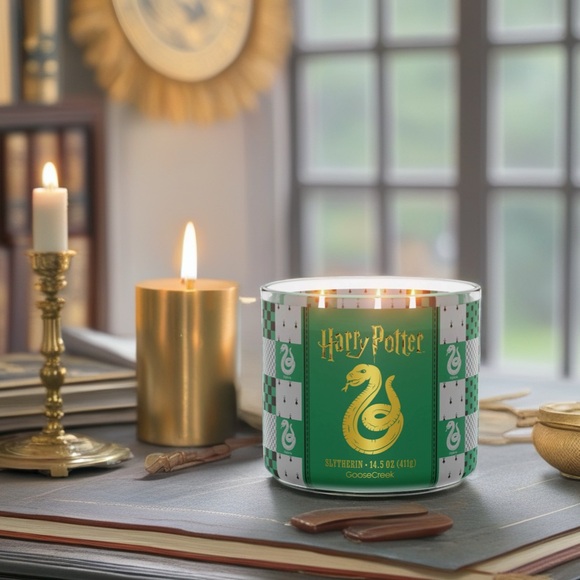 Harry Potter Slytherin 3-Wick Candle by Goose Creek 14.5 oz NEW - Picture 13 of 15